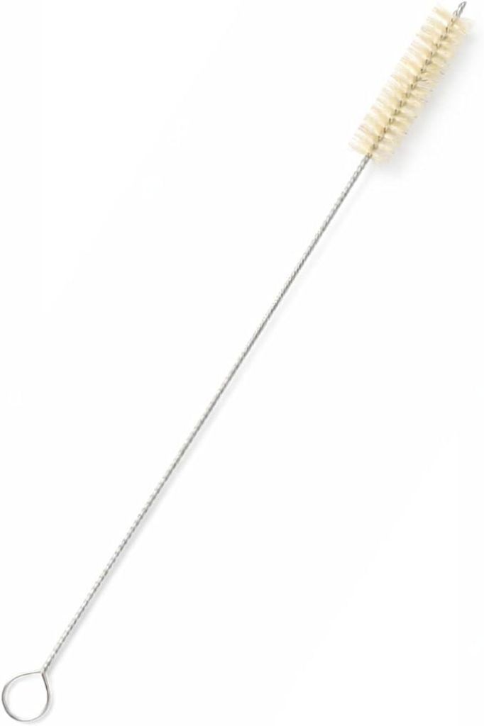 Neustanlo Flaschenbürste 23,5 cm | Reinigungsbürste mit Edelstahlstiel & Nylonborsten | schmale Bürste für Flaschen, Gläser & Reagenzgläser |...