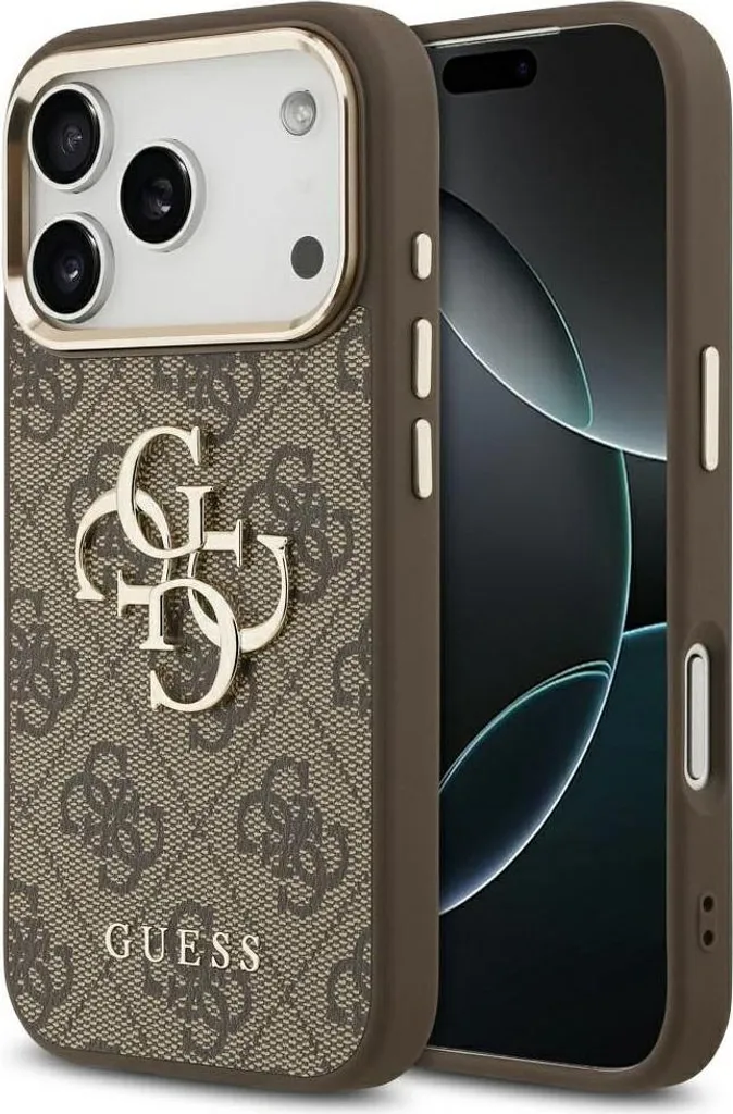 Custodia GUESS per iPhone Air Logo in metallo Oro Cover Sleeve Nero