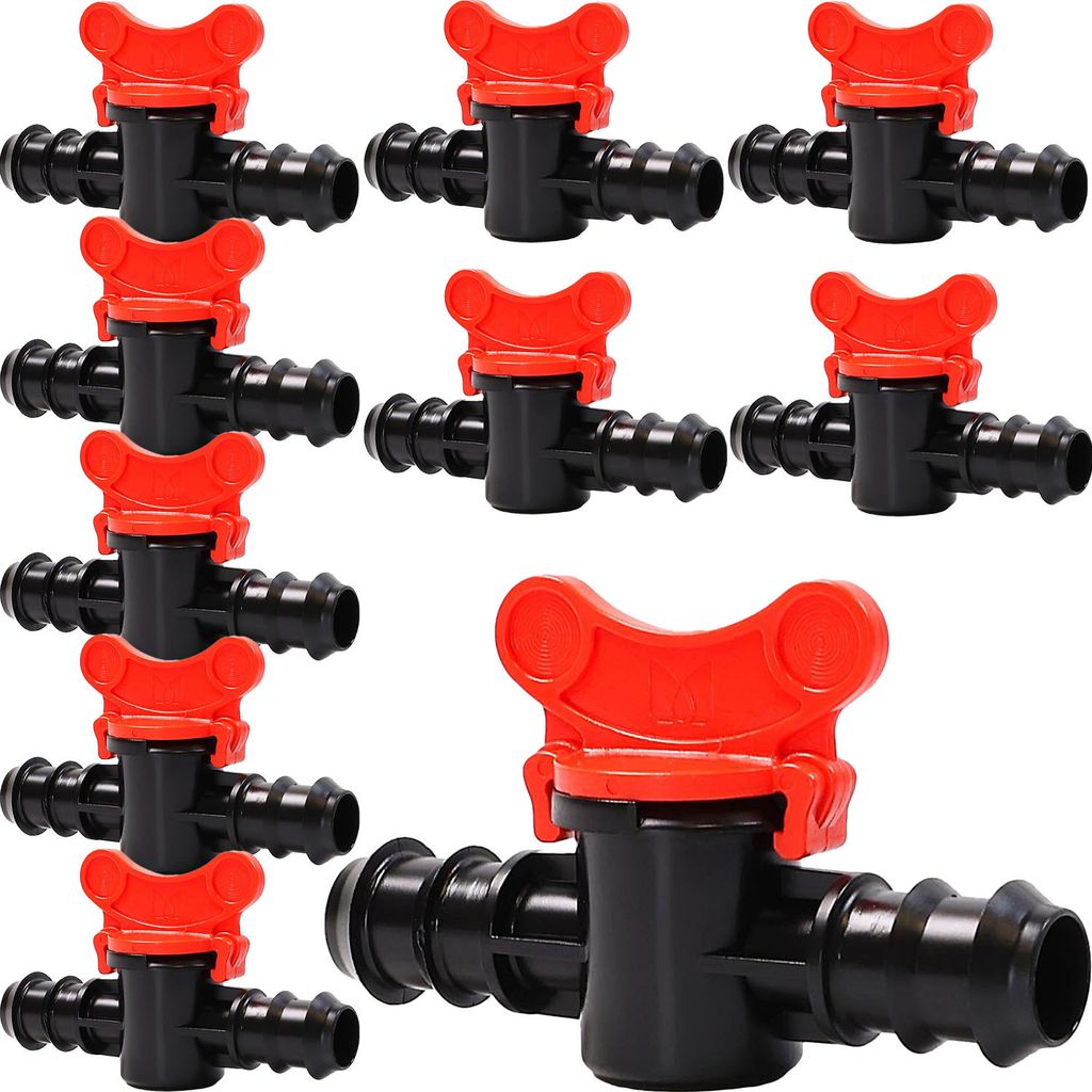 Kugelhahn 20mm Absperrhahn Steckverbinder für Tropfschlauch Bewässerung 10x