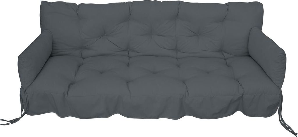 Auflage Hollywoodschaukel + 2 Zierkissen 2179 anthrazit 180x50 / 50x8 cm KETTtex