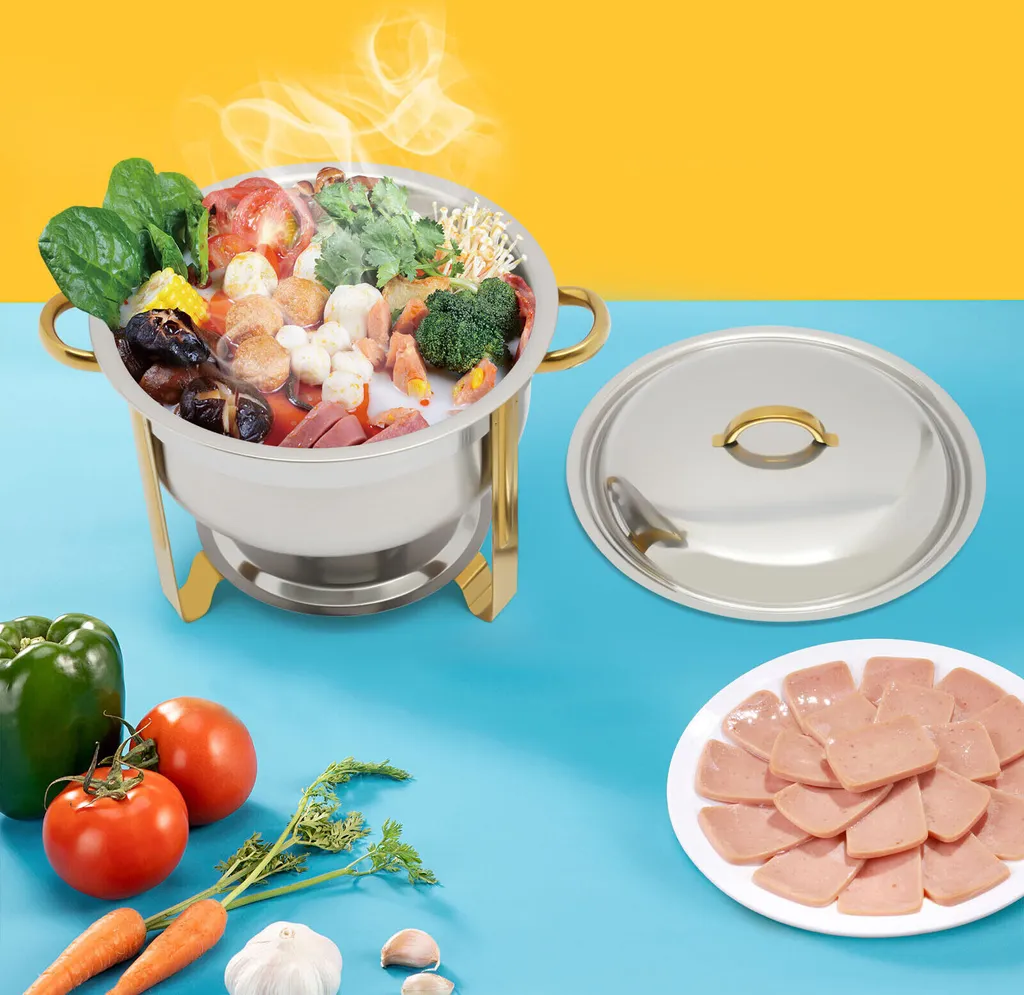 Chafing dish container or 5 L, réchaud de buffet élégant pour fêtes