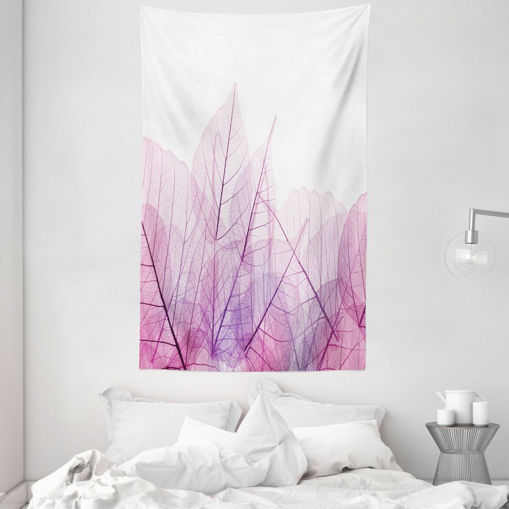 ABAKUHAUS Blume Wandteppich und Tagesdecke, Frühlings-Zeit-Fantasie aus Weiches Mikrofaser Stoff Waschbar ohne Verblassen Digitaldruck, 140 x 230 ...