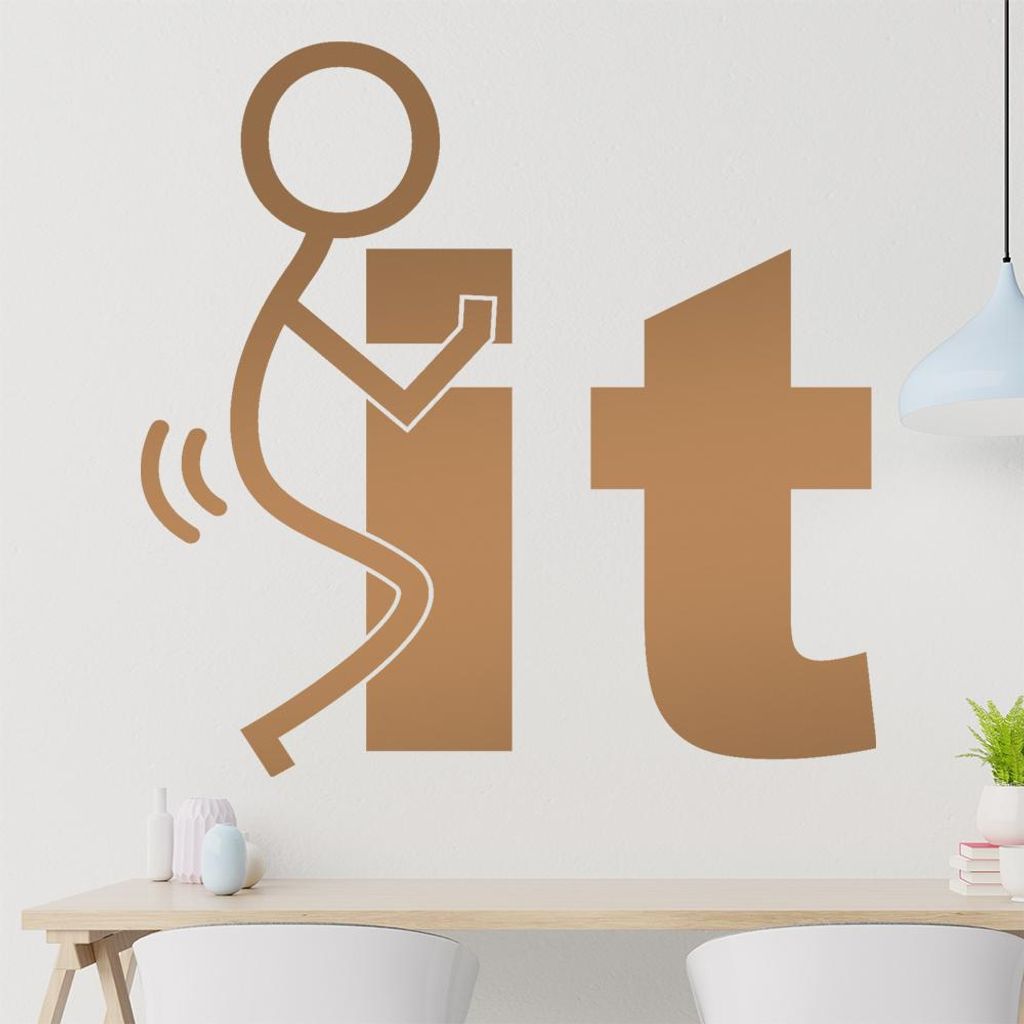 Fuck It Wandtattoo in 6 Größen - Wandaufkleber Wall Sticker - Dekoration, Küche, Wohnzimmer, Schlafzimmer, Badezimmer
