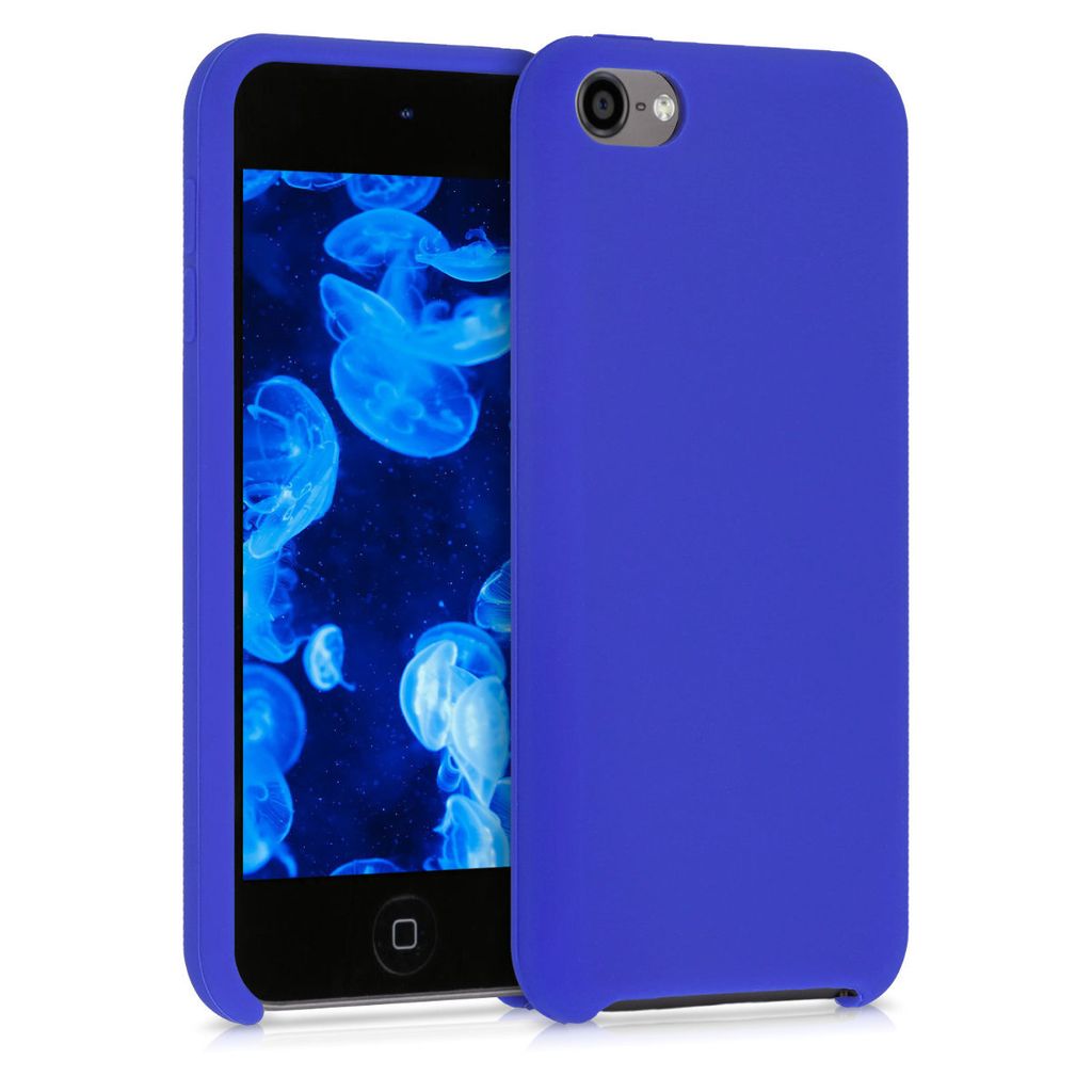 kwmobile Schutzhülle kompatibel mit Apple iPod Touch 6G / 7G (6. und 7.Generation) - Hülle Silikon gummiert - Cover Case in Baltik Blau