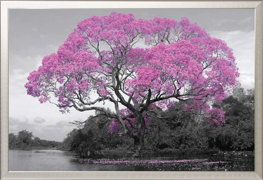 Affiche Blossom Tree sous cadre aluminium interchangeable Shinsuke gris