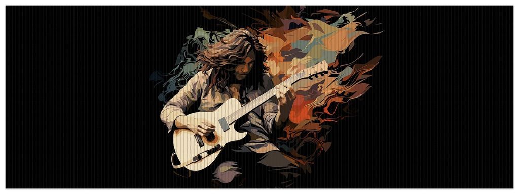 Wallario Duschmatte Antirutschmatte Badmatte Fußmatte Gitarrensolo, Größe ca. 180 x 65 cm