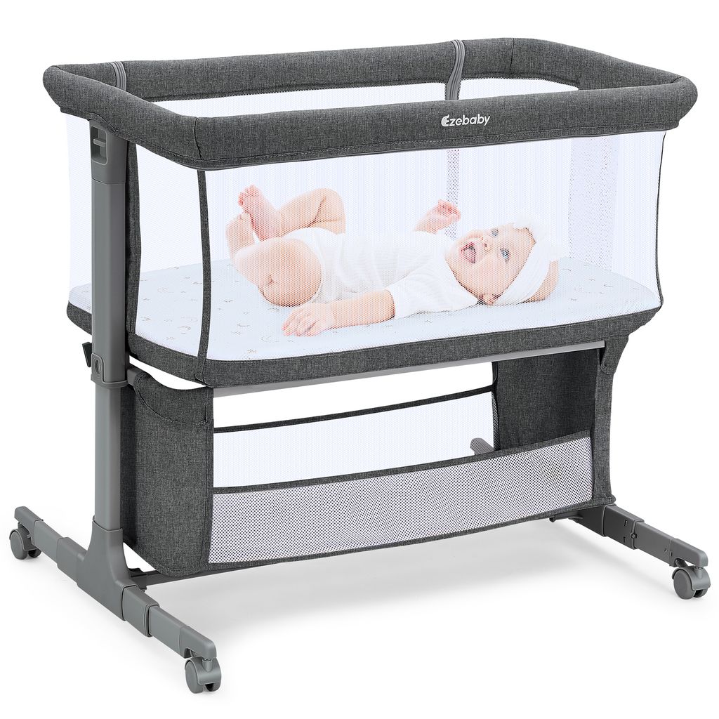Beistellbett Baby Bettseitiger Bassinet für Neugeborene Produktbild 