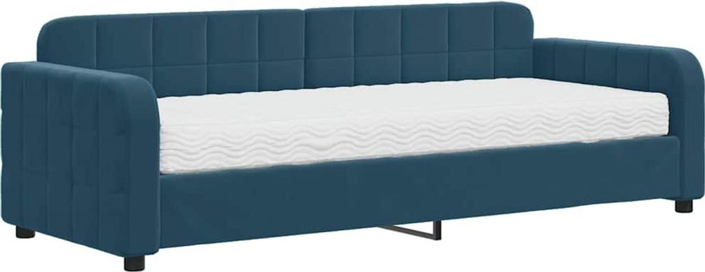 vidaXL Tagesbett mit Matratze Blau 80x200 cm Samt