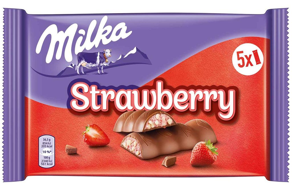 Milka Strawberry Riegel 5x36,5g Produktbild 