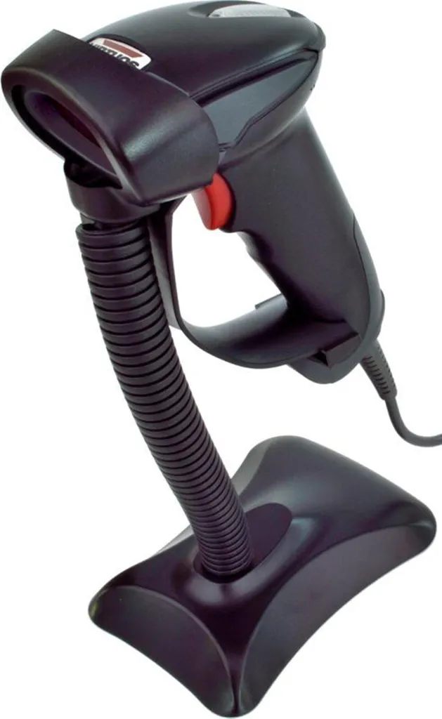 Scanner de Code-Barres Laser Virtuos HT-900A USB Noir avec Socle