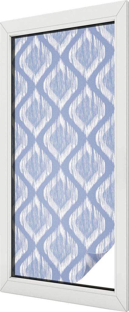 Buntglas Fensterfolie – 116x50 cm – Stained-Glass Design – blickdichte dekorative Sichtschutzfolie – selbstklebend, UV-Schutz – Ethnische...
