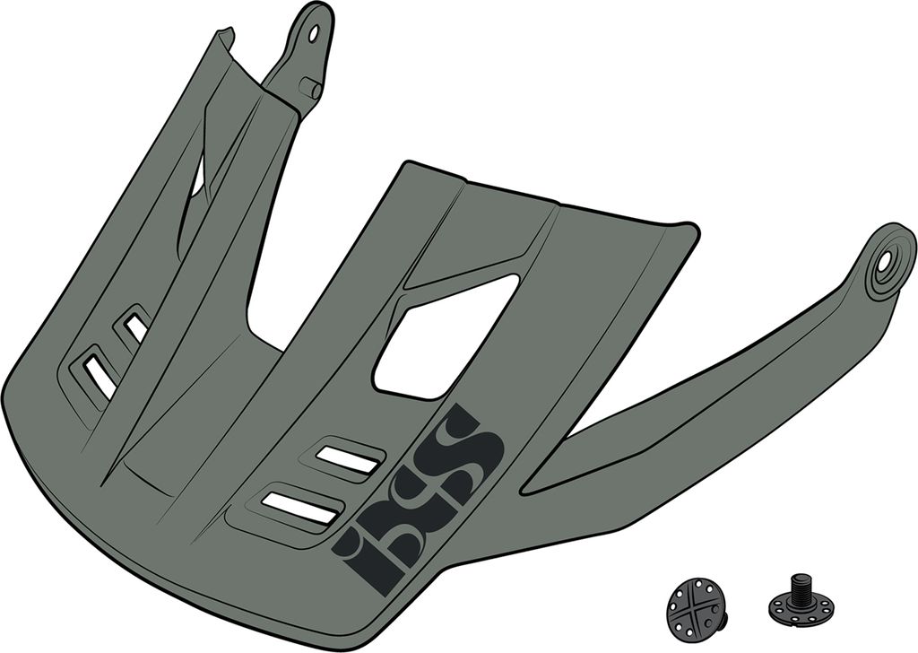 IXS Sports Division iXS Visor + Pins Trigger FF M/L graphite - Ersatzvisier f...