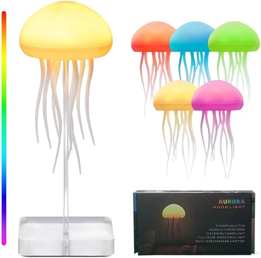LED noční světlo Medúza RGB – zvuková aktivace, rotující Obrázek produktu 