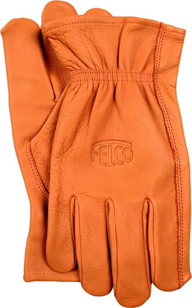 FELCO 703 Durchstichfeste Handschuhe Größe M aus hellbraunem Leder