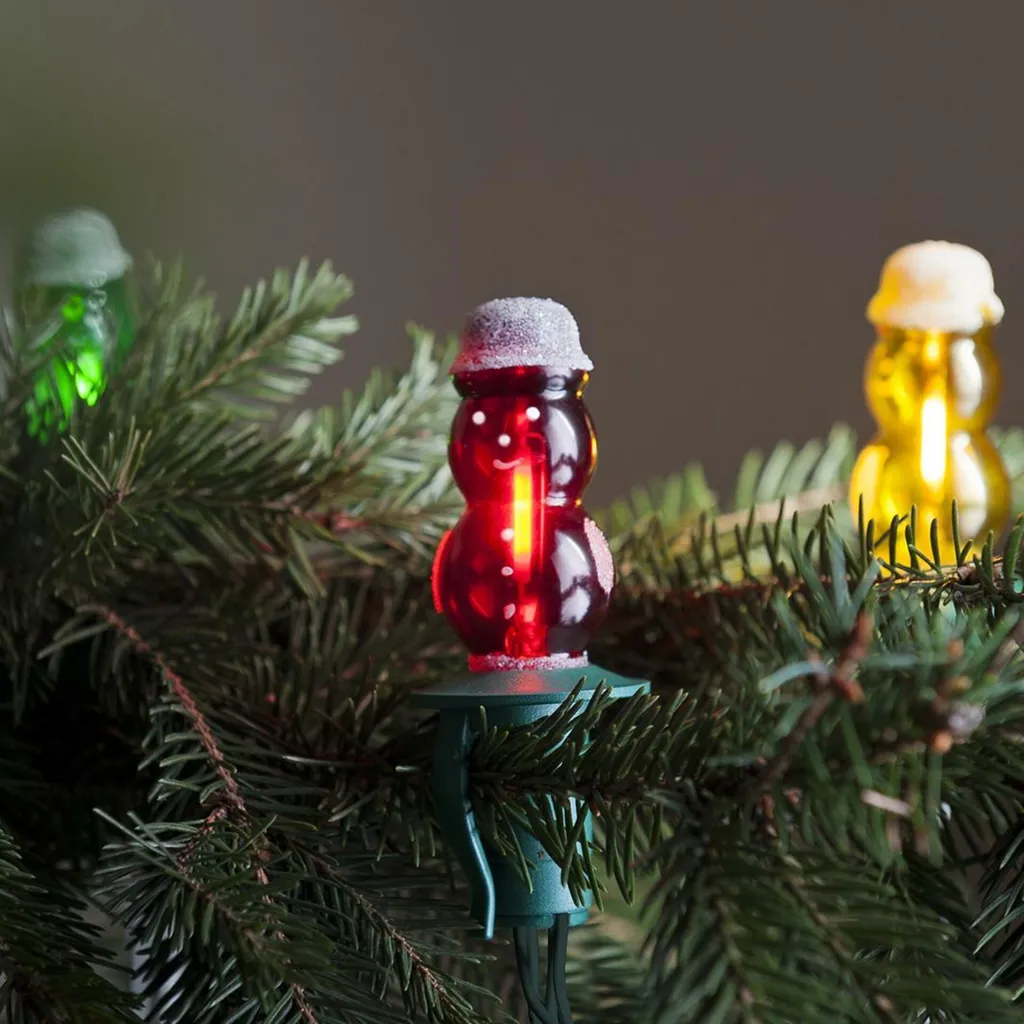 Bonhomme de Neige LED Exihand TVP-12 avec 12 Filaments Multicolores 20V