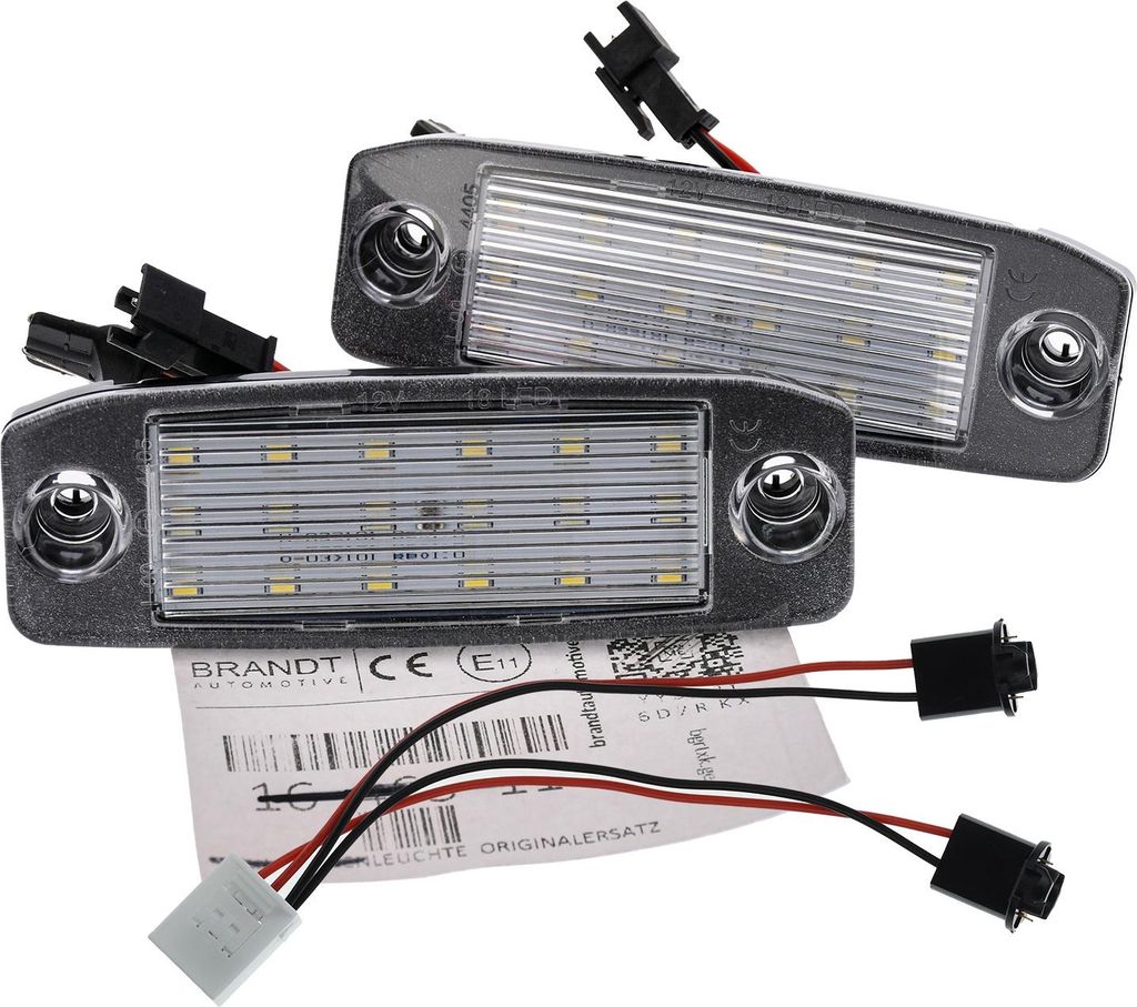 BRANDT AUTOMOTIVE Kennzeichenleuchten + Kabel LED kompatibel mit Hyundai Elantra IV Lim. HD 06-10 Tucson I JM 05-09 Kia Sportage III SL 11-16