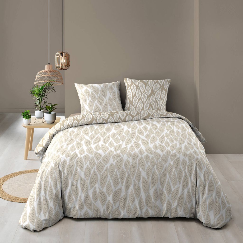 Promo Parure Housse De Couette 240 X 220 Cm 2 Taies D'oreiller 63 X 63 Cm U Maison84095