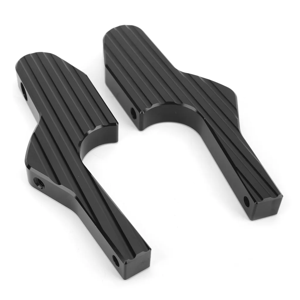 Repose-pieds de moto universel en alu CNC noir pour custom Harley XR12