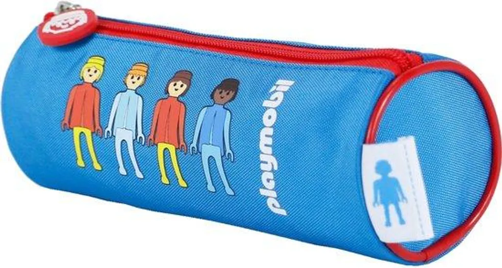 Trousse Ronde Zip Playmobil Core en Polyester Résistant Bleu 21 cm Dohe