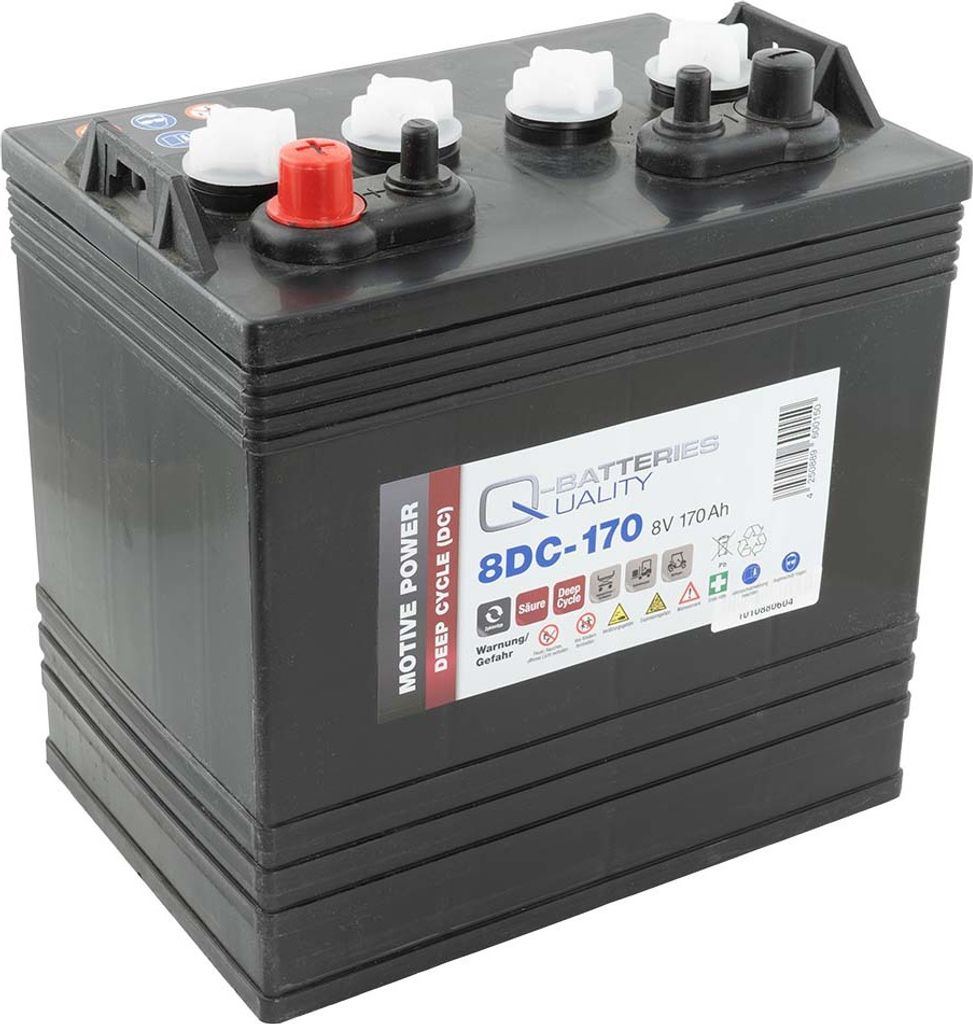Q-Batteries 8DC-170 8V 170Ah Deep Cycle Traktionsbatterie