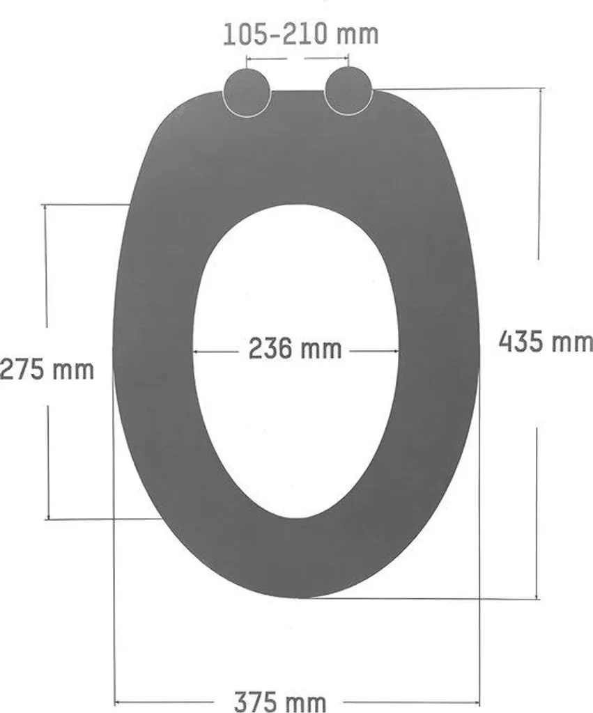Siège de toilettes MDF ASMBLU7375, fermeture douce et décor tricolore