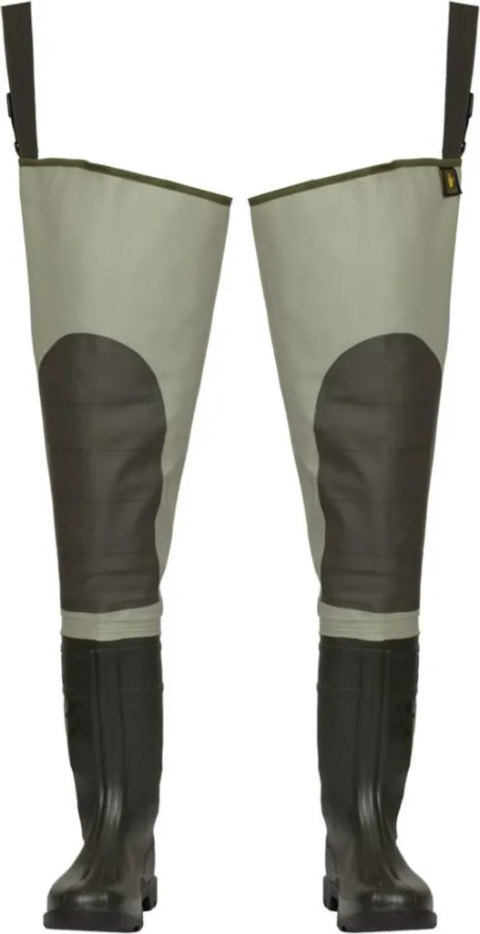 Bottes de gué pour la pêche en rivière vert olive avec renforts 48