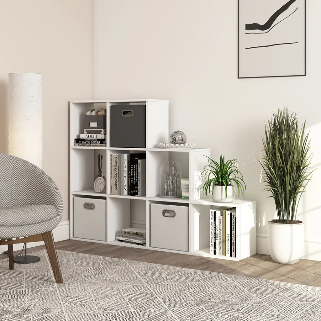 Étagère Modulaire Vicco Blanche 142 cm à Compartiments Robustes 35993