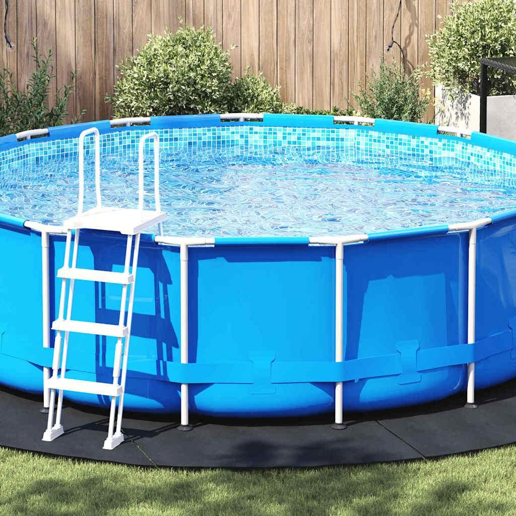 "im Sonderangebot"Bodenfolie für Pools Schwarz Ø 458x0,1cm Vliesstoff NEU415766 - Poolzubehör