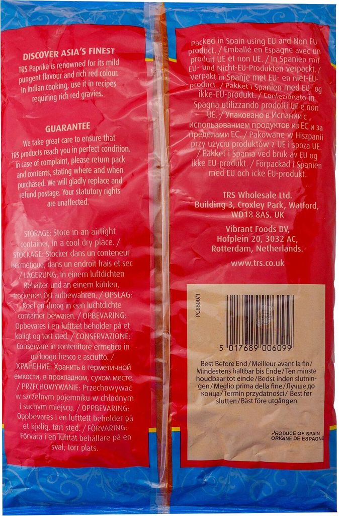 Paprika süß mild TRS Gewürz 1kg Produktbild 