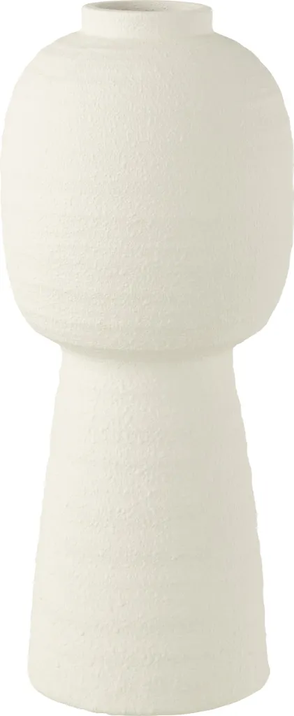 J-Line Vase Lanterne Ton Blanc Large - Photophore Design en Céramique