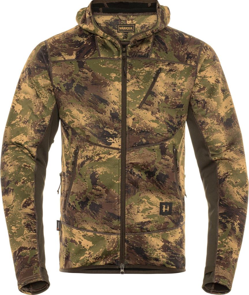 Härkila Deer Stalker camo fleece hoodie AXIS MSP Forest green, Größe:M