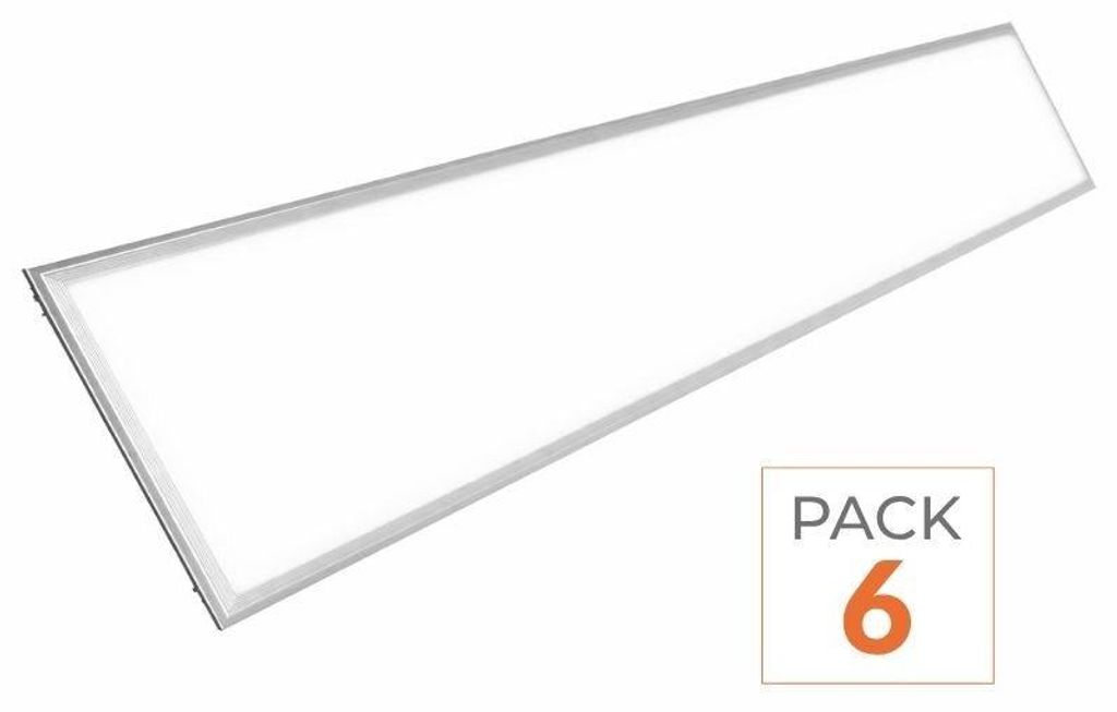 6er-Pack – LED-Leuchtplatte 120 x 30 cm, 29 W, hoher Wirkungsgrad 137 lm/W – Kaltweiß 6000 K – 8000 K