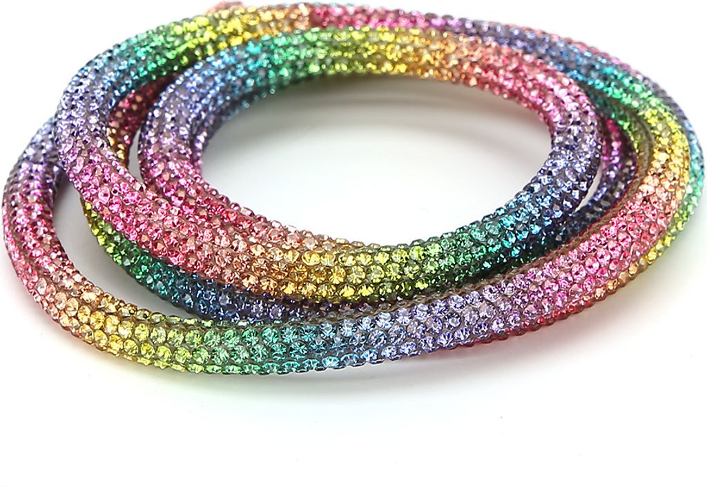 Strasssteine Tube Seilband DIY Nähen Hochzeitskleid Kostüm Dekoration AccessoiresRainbow Color Nr. 1