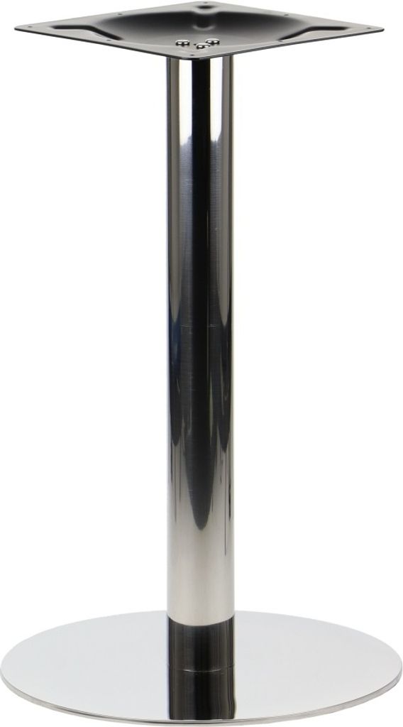 Tischgestell aus Edelstahl, Tischbeine SH-3001-5/P, für Büro, Hotel, Restaurant, Durchmesser 44,5 cm, Höhe 72,5 cm, Polierter Edelstahl