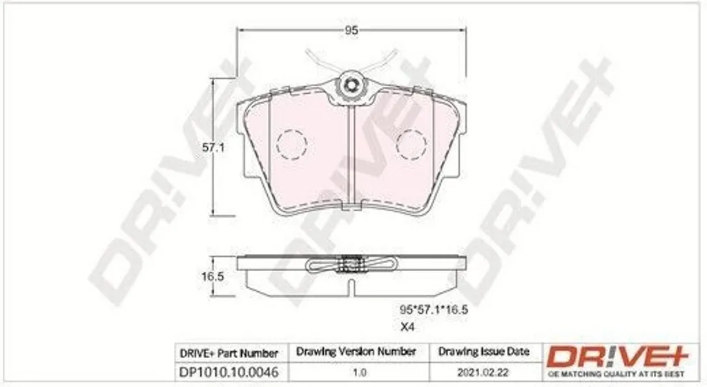 Jeu de plaquettes de frein arrière pour Renault Trafic et Opel Vivaro A/B