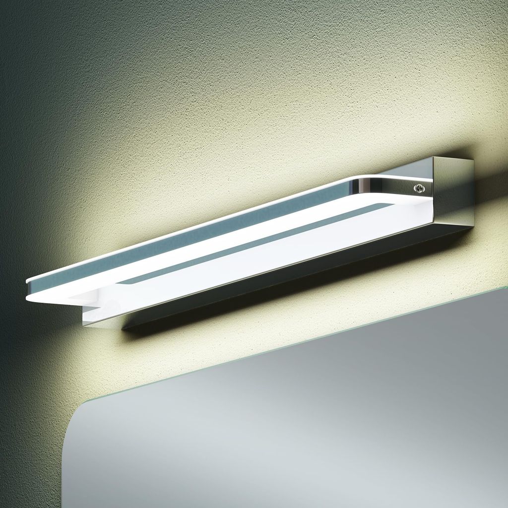 Mai & Mai Spiegelleuchte 60cm LED Badlampe| Spiegellampe, 4000K Badezimmer Lampe | LED Wandleuchte Chrom 14W SparkLuxe
