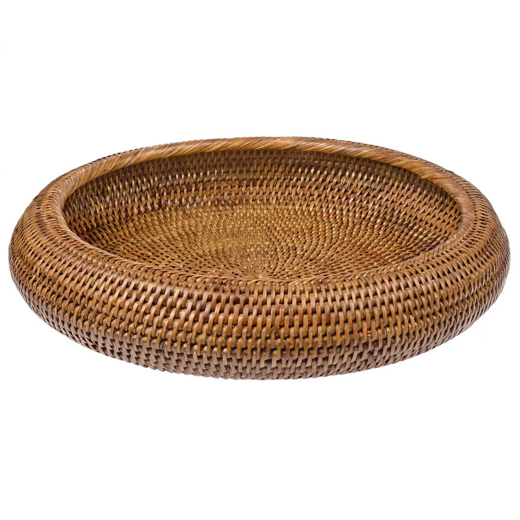 Corbeille de Rangement en Rotin - Bol Décoratif Artisanal XL 42 cm