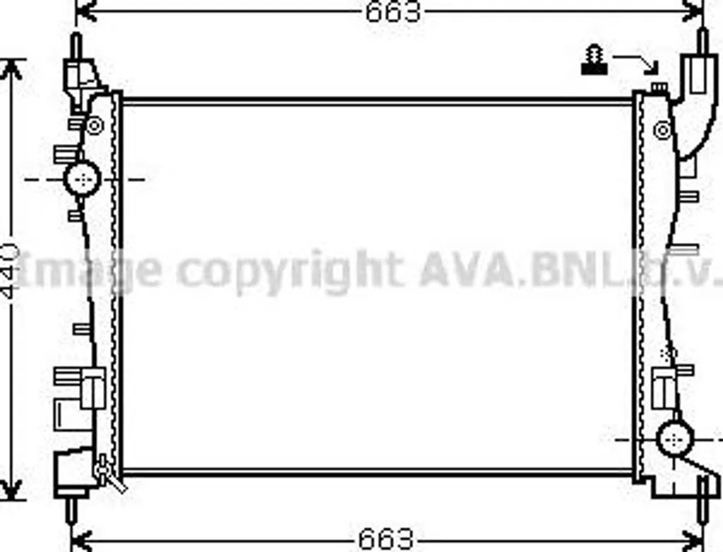 Radiateur de Refroidissement Moteur pour Linea - Réf AVA FTA2358