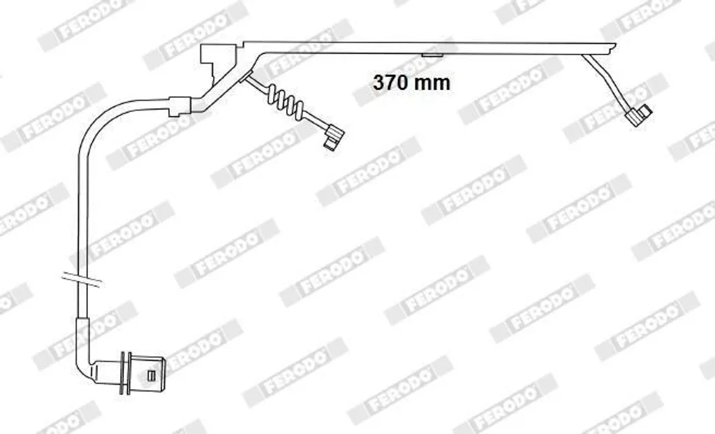 Contact d'alerte usure plaquettes 370mm pour Renault Trucks et Volvo