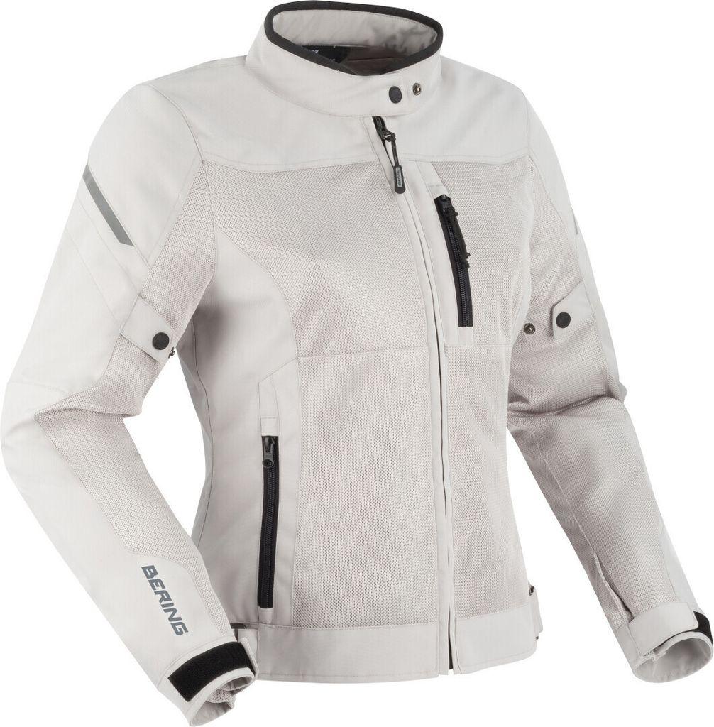 Bering Ozone Damen Motorrad Textiljacke, silber, 36
