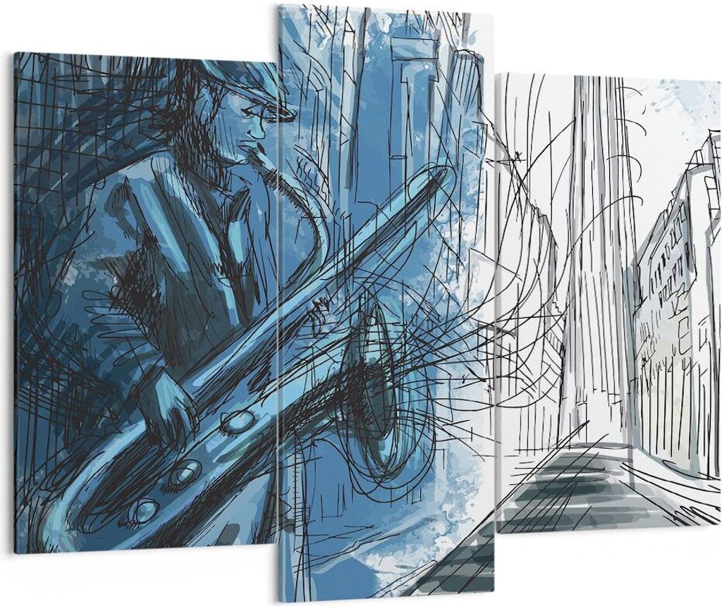 Bild auf Leinwand - Leinwandbild - 3 Teile - Saxophon Produktbild 