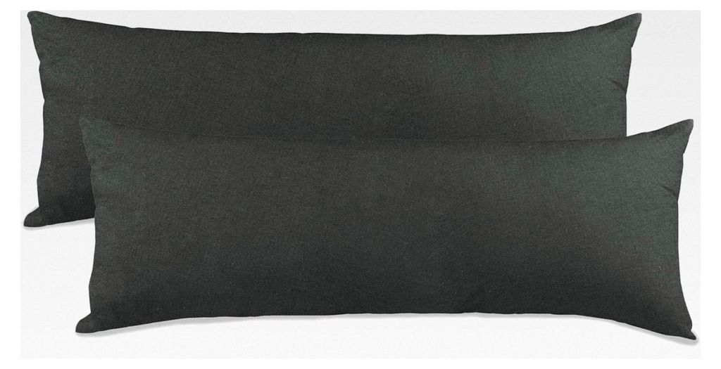 Kissenbezug 2er-Set 40 x 120 cm anthrazit grau für Seitenschläferkissen