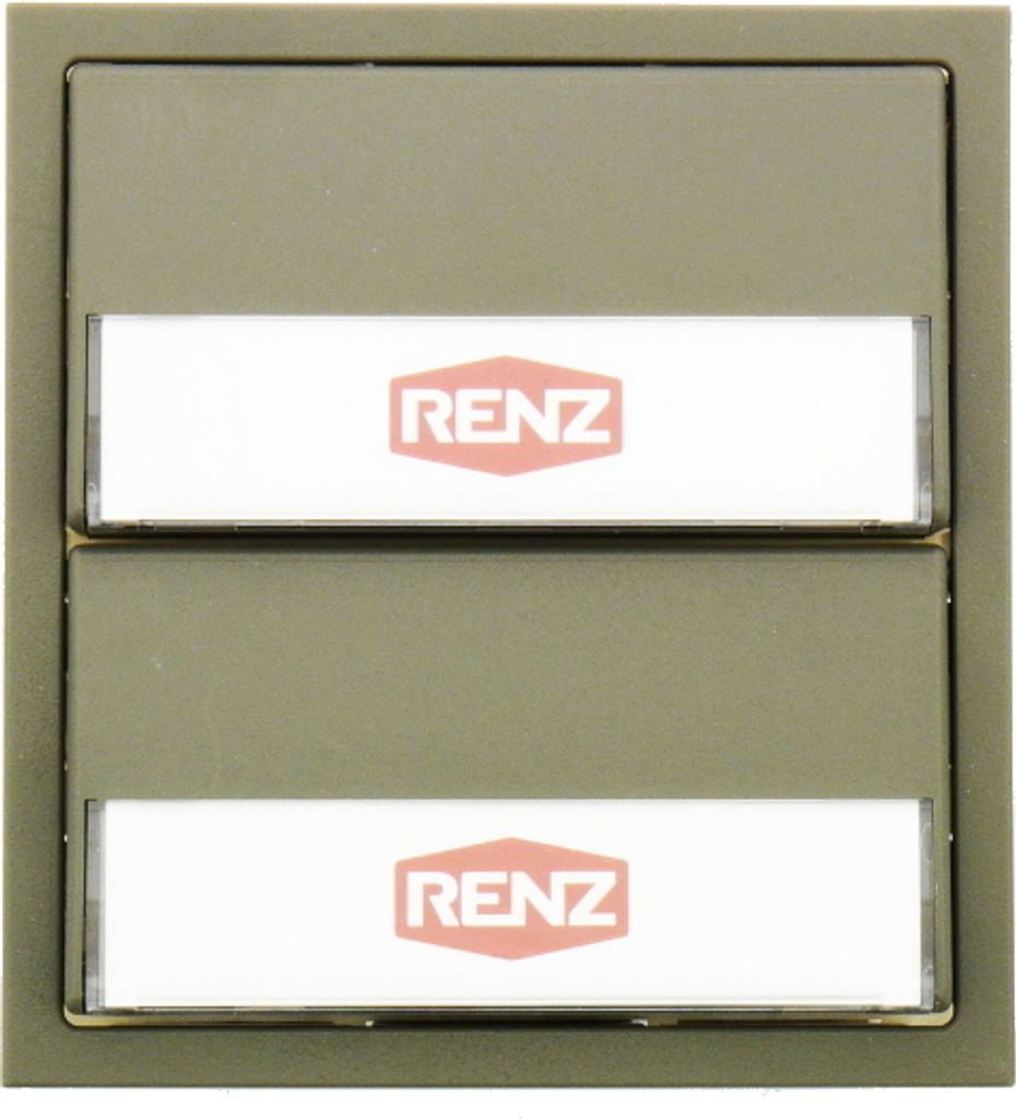 RENZ Tastenmodul mit 2 Klingeltaster (RAL Farbe: Graualuminium (RAL 9007)) RAL Farbe: Graualuminium (RAL 9007)