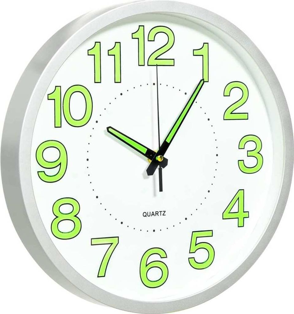 vidaXL Orologio da parete luminoso bianco 30 cm Immagine del prodotto 