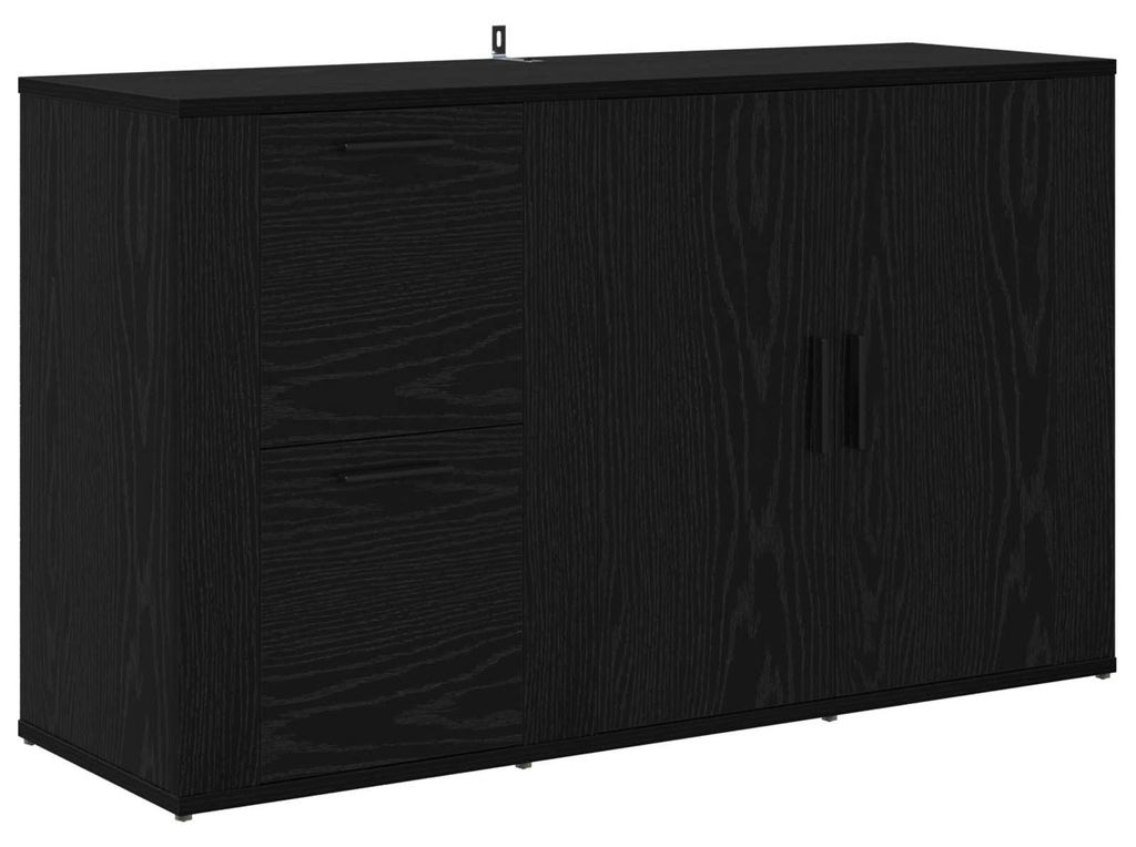 Sideboard Schwarz Eichen-Optik 100 x 33 x 59,5 cm Holzwerkstoff
