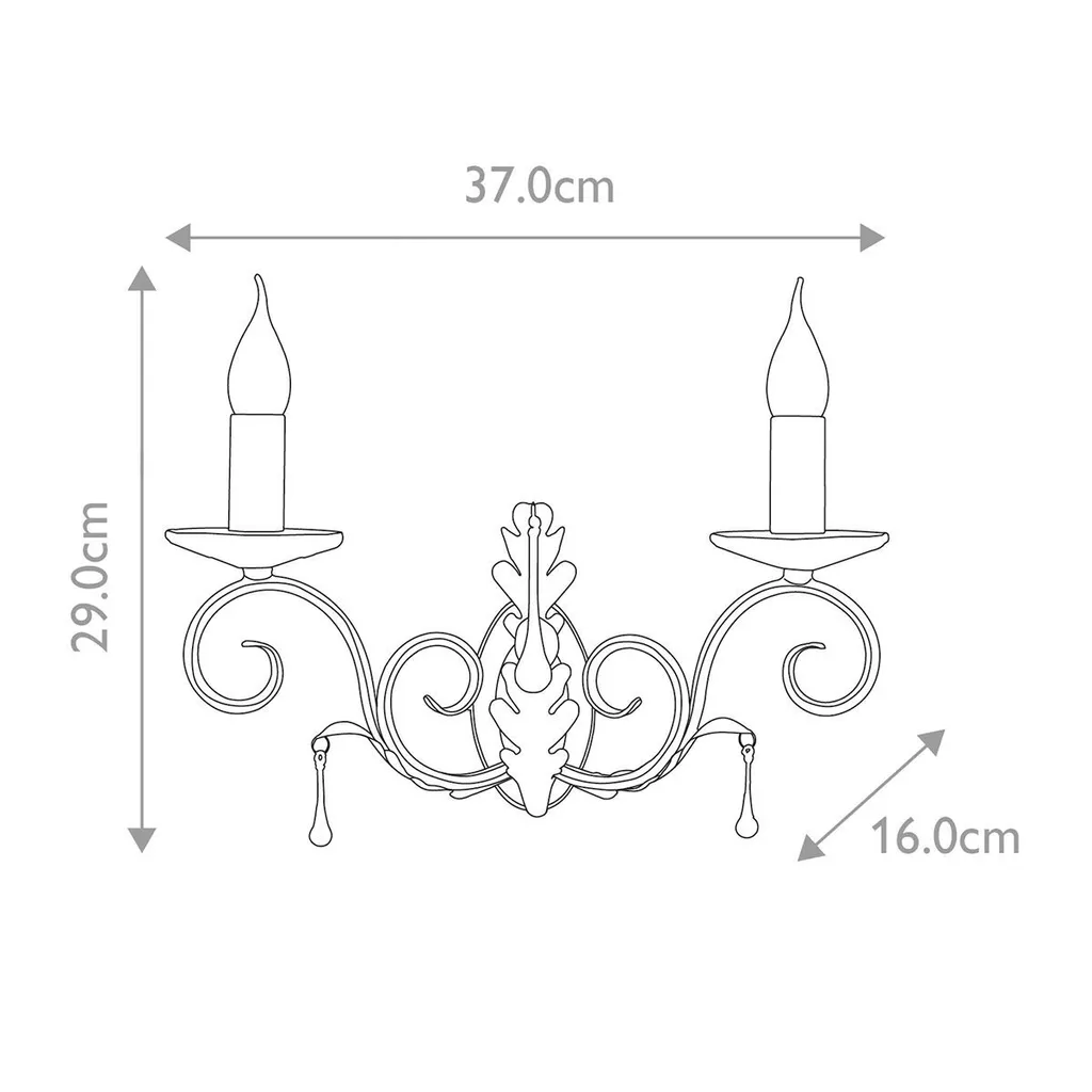 Applique Amarilli Feuille d'Or Elstead Lighting 2xE14 60W Luxe AML2