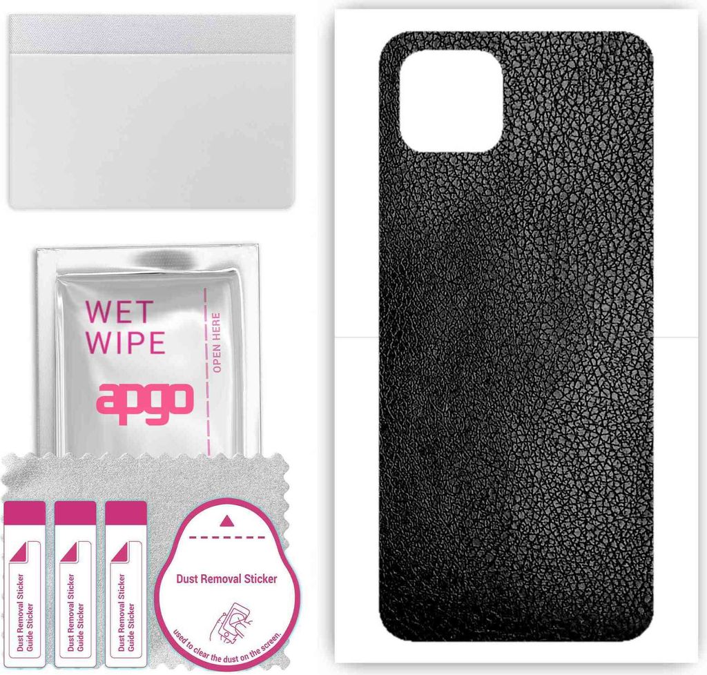 apgo Rückseite Schutzfolie, Skin, kompatibel mit Oppo Reno4 Z 5G, Hinten Displayschutzfolie aus Vinylfolie, kratzfest, einfache Montage - Schwarze...