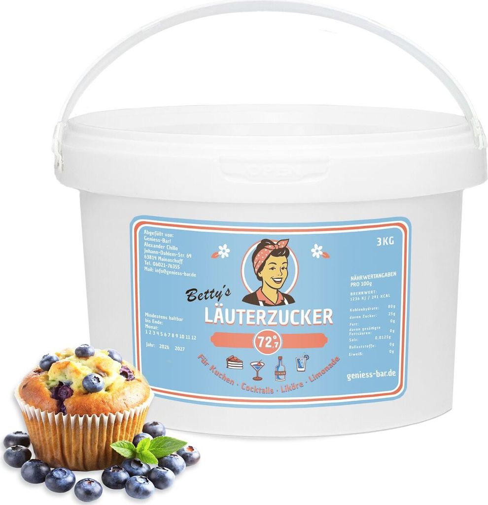 Läuterzucker 72,7 Invertzucker 3kg Flüssigzucker Zucker Produktbild 