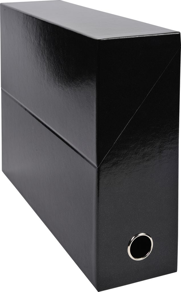 Exacompta 5x Transferbox Karton, Rücken 90mm, 25,5x34x9 cm A4, , Schwarz, 89921E