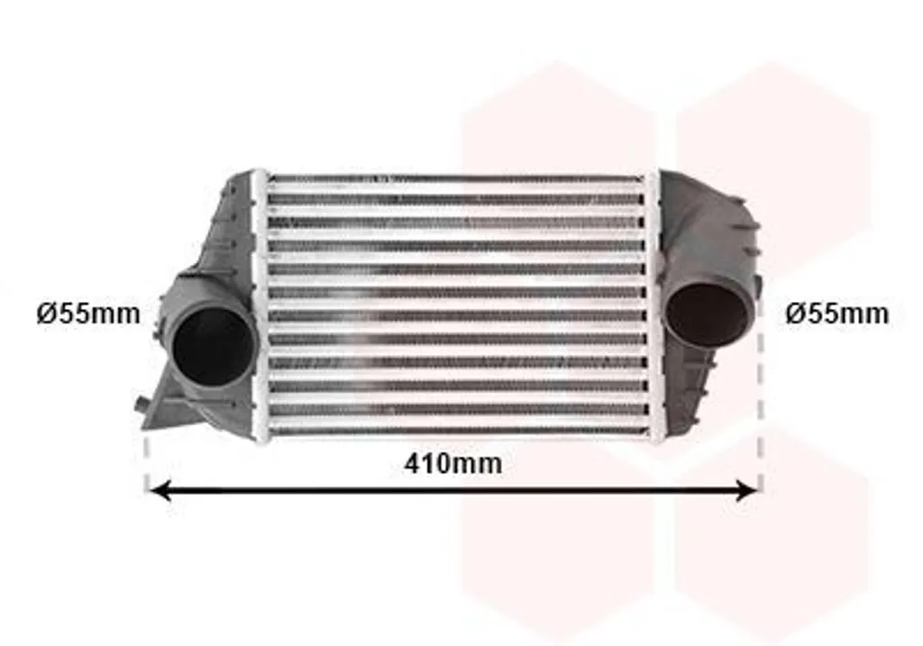 Intercooler en aluminium VAN WEZEL 17004252 haute performance
